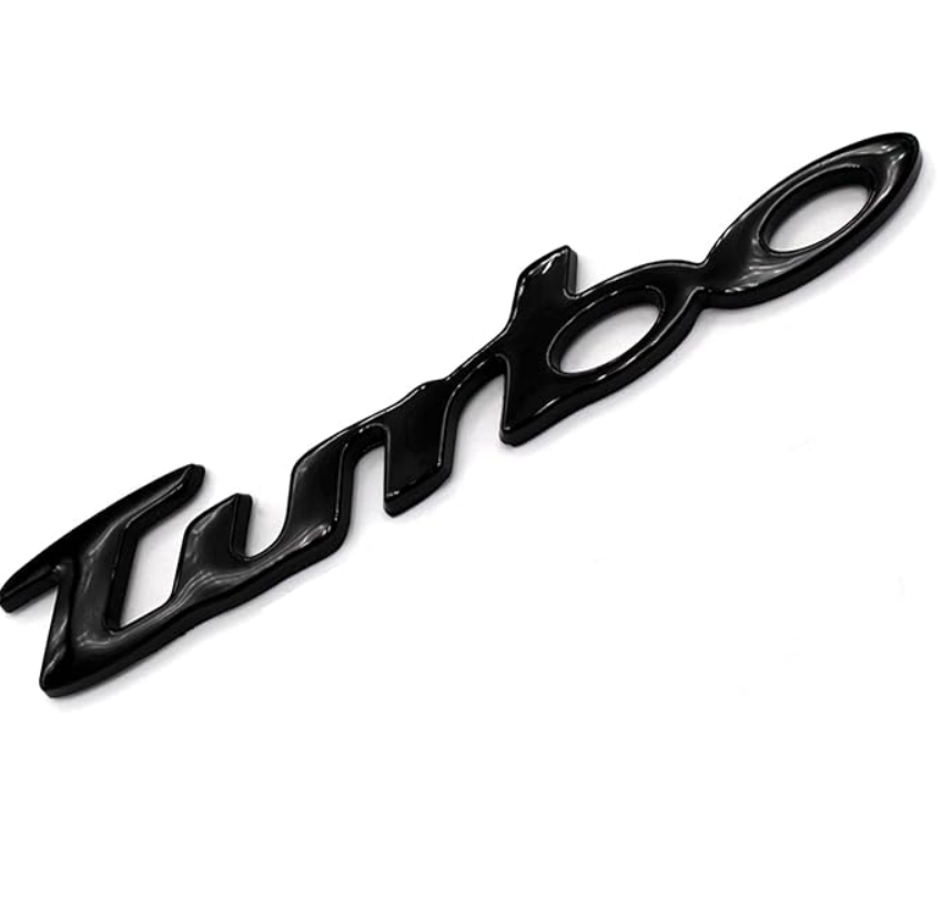 "Turbo"-Schriftzug 3D-Aufkleber