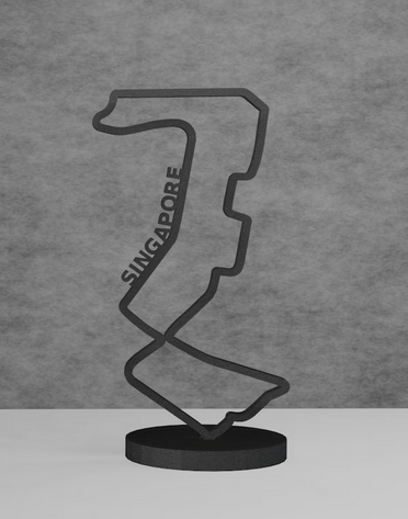 Street Circuit Singapur Layout 3D-Druck