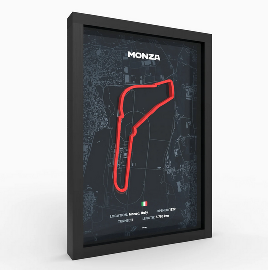 Monza Layout 3D-Druck in Rahmen