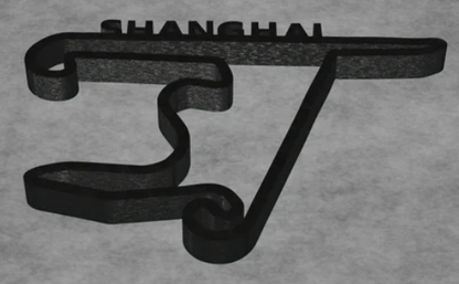 Shanghai F1 Circuit Layout 3D-Druck