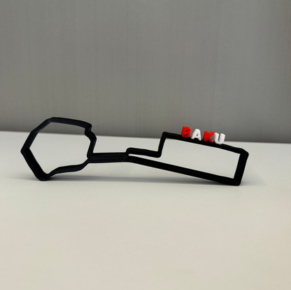 Baku City Circuit V2 Layout 3D-Druck