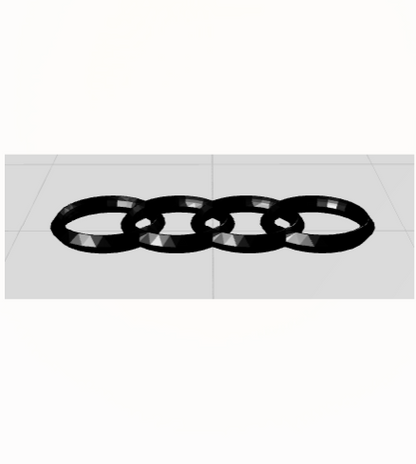 Bundle Audi R8 Epoxidharz Modell + Audi-Logo schwarz