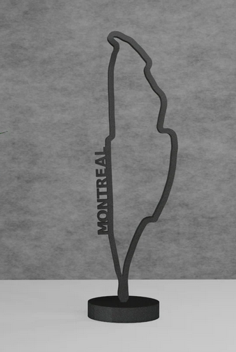 Circuit Gilles Villeneuve Layout 3D-Druck